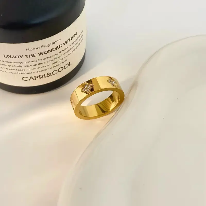 The Flower Band Ring ~ 18kt Gold Plated 1