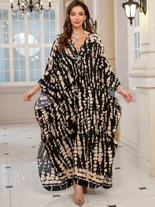Women's Kaftan Dress, Boho Casual Kaftan, Casual Bohemian Style Long Sleeve Dress for Beach Vacation Holiday, Ladies Clothes for All Seasons