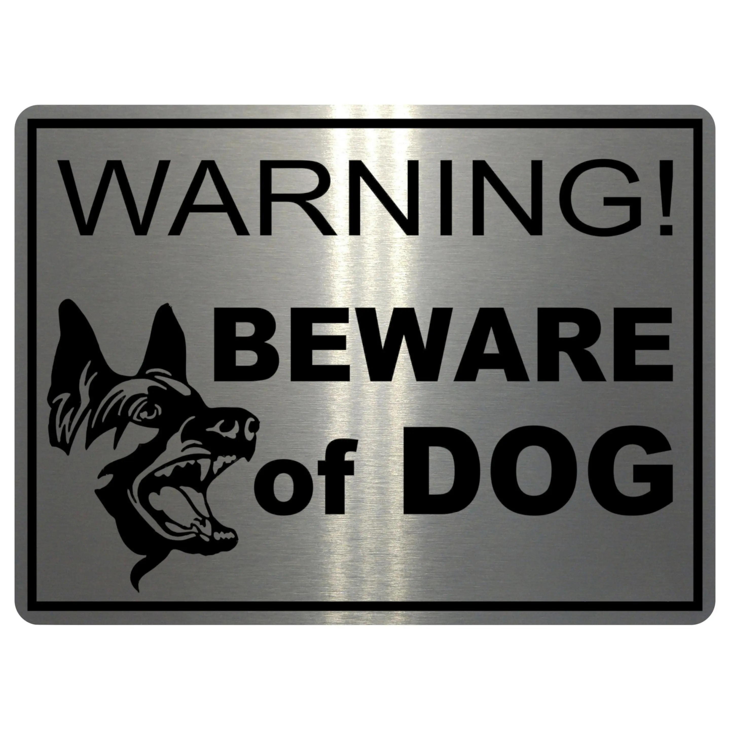 830 WARNING BEWARE of the DOG Safety Metal Aluminium Plaque Sign House Gate Door Garden