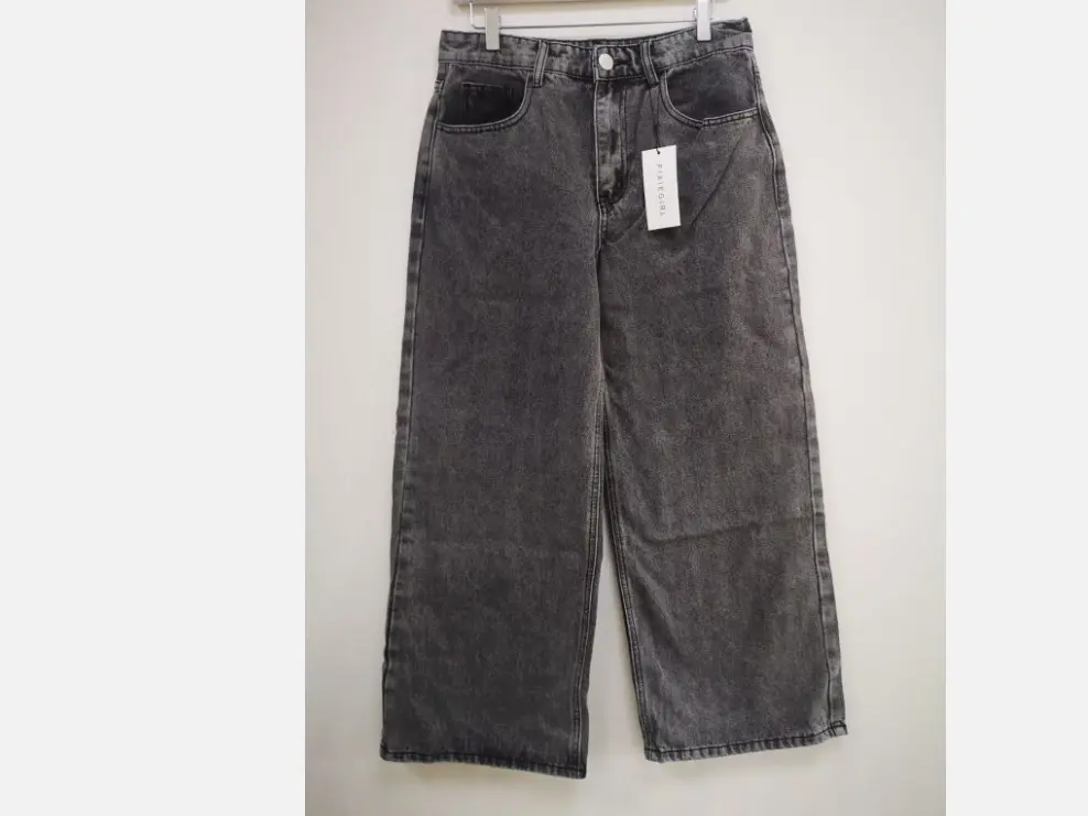 Pixie Girl Grey Wash Wide Leg Jean