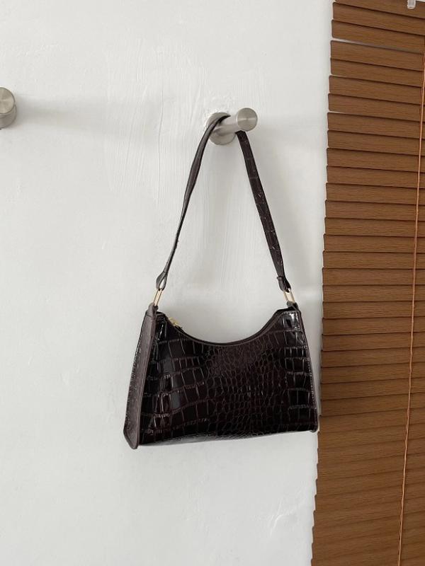 Crocodile shoulder bag, elegant highlight for every outfit, enhances modern and attractive beauty 6