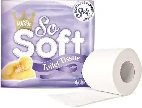 Little Duck Toilet Roll 3Ply So Soft Classic Comfort White Tissue Paper 80 Rolls 1