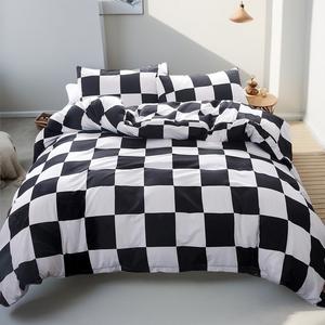 Checkerboard Pattern Bedding Set, 1 Count Duvet Cover & 1/2 Counts Pillowcase without Filler, Soft Comfortable Bedding Set for Home Bedroom