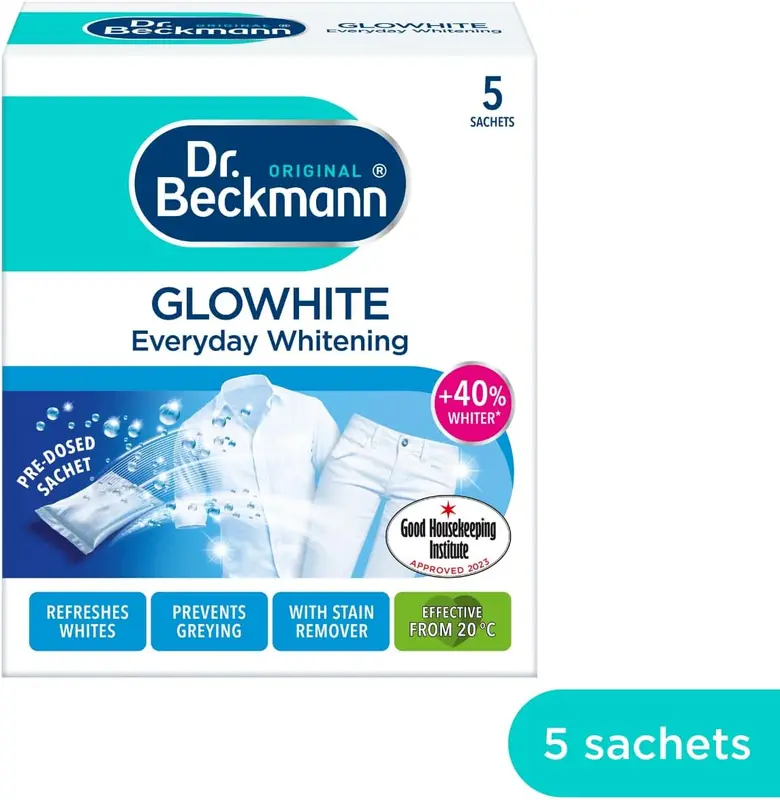 Dr. Beckmann Glowhite | maintains brighter white laundry | 5 In-Wash Sachets 3