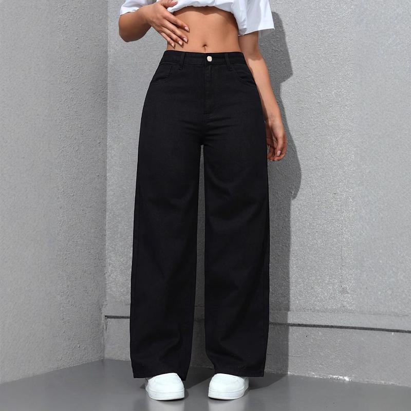 2025 spring new American wide leg jeans women light color washed loose slim mopping denim trousers 7