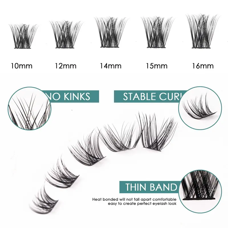 Individual Lashes SISILILY Cluster Lashes 144 Lash Clusters DIY Lash Extensions C D Curl Cluster Eyelashes Reusable False Eyelashes 3D Wispy Fluffy Individual Lashes 10-16mm Length (DM01plus-mix) 3
