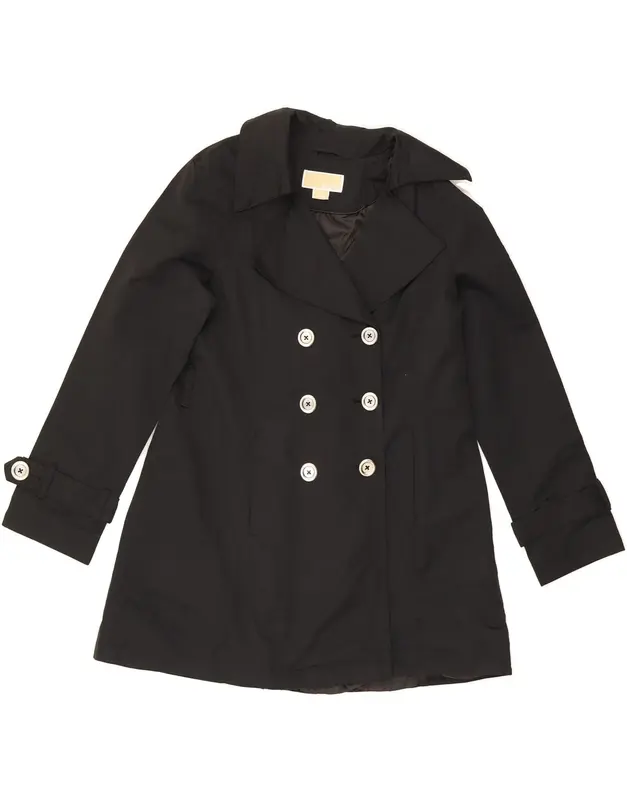 Pre-Owned Vintage MICHAEL KORS Womens Double Breasted Coat UK 14 Medium Black Polyester 0