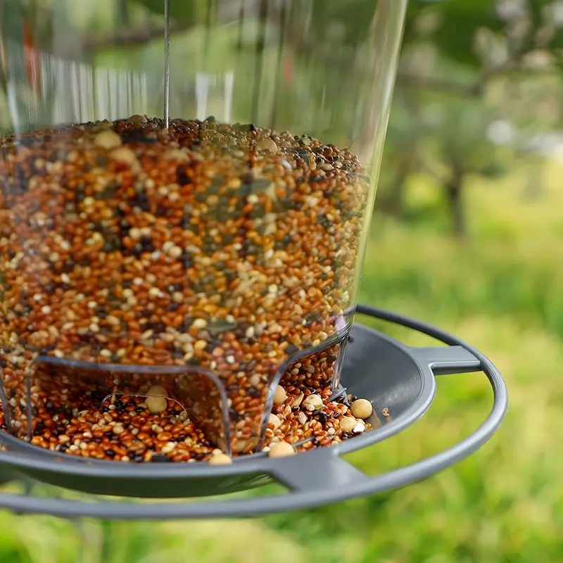 1pc Outdoor Garden Yard Hanging Bird Feeder, Garden Automatic Hummingbird Feeder, Wild Bird Feeder 4