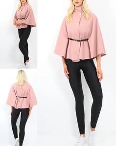 Findfashion Women's Jacket Belted Poncho Cape Coat Jumper Winter Top For Ladies One Size (Fits 8-16)