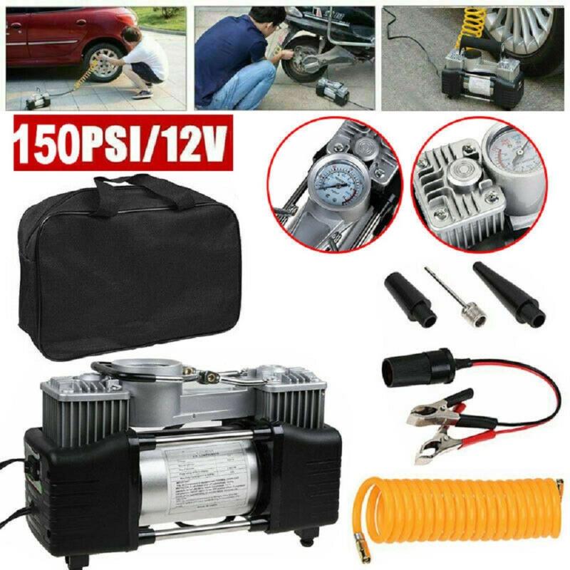 150PSI HEAVY DUTY PORTABLE 12V ELECTRIC CAR TYRE INFLATOR AIR COMPRESSOR PUMP 0
