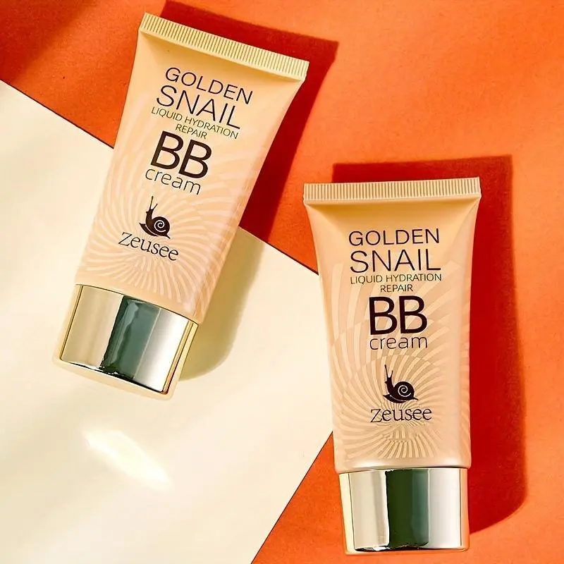 Golden Snail - Moisturizing Matte Finish BB Cream Foundation Primer, Full Coverage Concealer for All Skin Types, Pore-Hiding & Blemish Covering 1