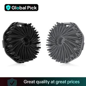 Silicone Bath Shower Cleaning Brush, 2 Counts/set Shower Scrubber Brush, Shower Exfoliator Brush, Bathing Accessories for Home Bathroom, Summer Essentials, Shower Bath Tool, Exfoliating Bath Sponge, Exfoliating Shower Scrubber