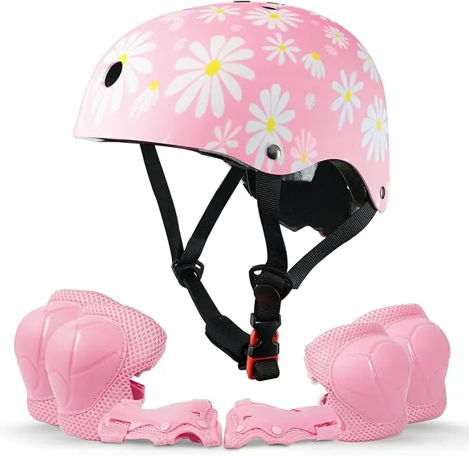 Kids Bike Helmet age 3 to 12, Adjustable Safety Gear for Boys and Girls, Suited to Scooter, Cycling, Skateboard & Roller Skating - Protection for Boys & Girls