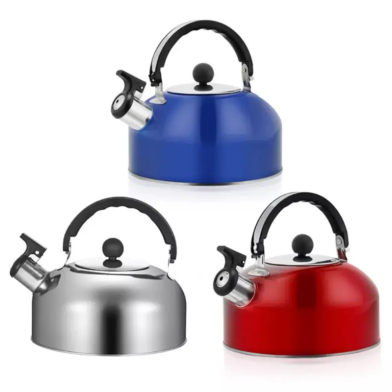 UK Stainless Steel Whistling Kettle 3L Stove Top Hob Kitchenware Tea Camping Drinkware Jugs Lightweight Coffee 2
