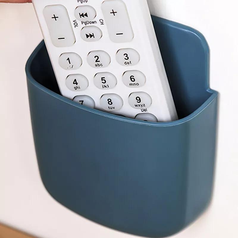 Wall-Mounted Remote Control Storage Box – Multi-Purpose Organizer Holder for Home & Office – No-Drill Easy Install Shelf for Phones, Remotes & Accessories 4