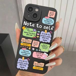 Cute Phrase Pattern Phone Case Casing, Full Body Shockproof Phone Protective Cover, Fashion Phone Accessories Compatible with iPhone 11 12 13 14 15 Pro Max