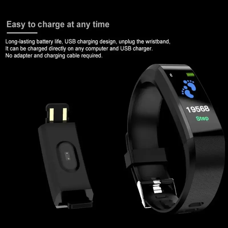Smart Watch Men Women Fitness Tracker Blood Pressure Heart Rate Sport Watches UK 7