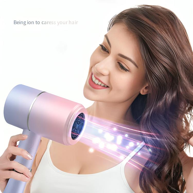 Professional Hair Dryer, Foldable Quick Drying Ionic Hairdryer with Concentrator, Portable Travel Hairdryer with Heating and Cool Button for Multi Women Man Hairstyles, for Home Salon Travel 1