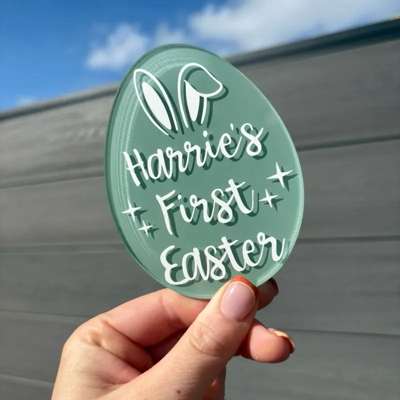 Personalised Acrylic Easter egg plaque 6