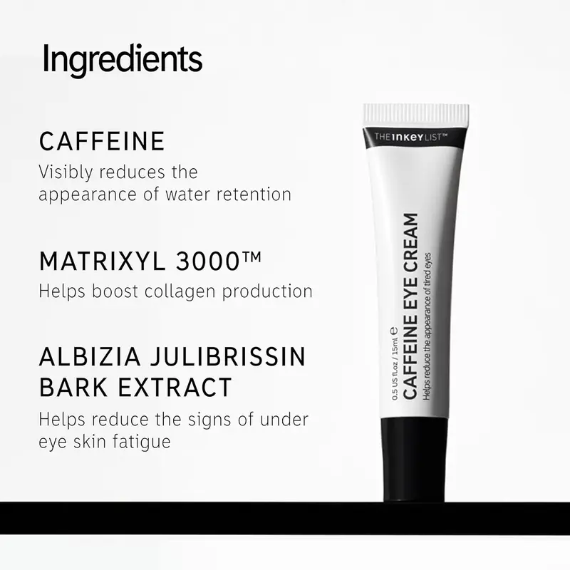 The INKEY List Caffeine Eye Cream 15ml – Brightens Dark Circles, Depuffs Eyes | Fragrance-Free, Vegan, For All Skin Types 5