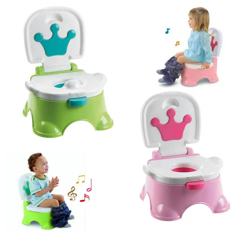GoDyna Baby Potty Toilet Training Seat with Sounds Lavatory Potties Potty Training Mom Helper Pink for Boys and Girls to Encourage Practice and Reward 6