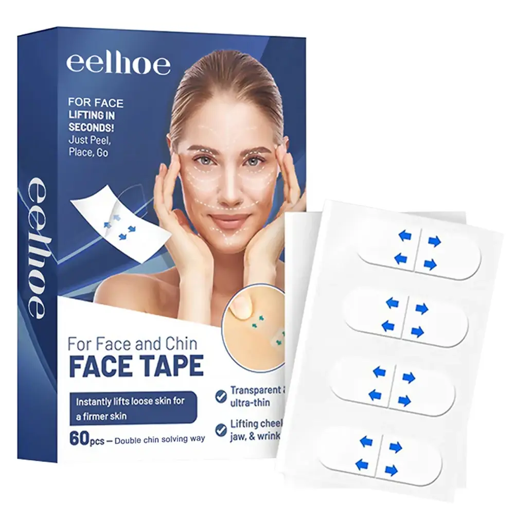 Skin Care Tools Portable Anti Wrinkle Beauty Stickers 60pcs Ingredient Safety Anti Wrinkle Face Tape Waterproof Elastic Breathable for Body Care