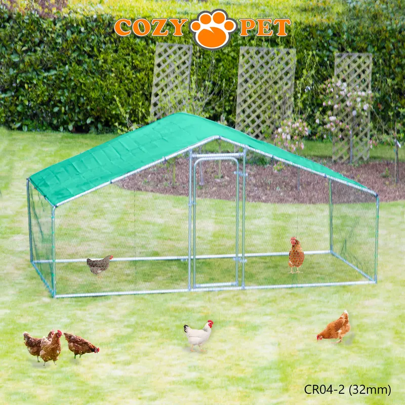 Chicken Run By Cozy Pet 4m X 2m 32mm Galvanised Steel Frame - CR04-2 (32mm) 2