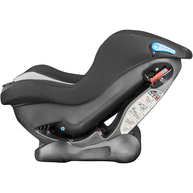 Fitzroy Group 0+1 Car Seat 0-18KG, Birth - 4 Years, 5 Point Harness, 4 Position Recline, Rear Facing from Birth to 13kg/ Forward Facing from 9kg to 18kg, Deep Padding - Black/Grey 5