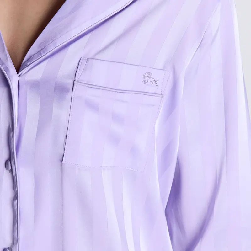 Boux Avenue Luxe Stripe Satin Pyjama Set Soft Silky Nightwear Comfy Loungewear 1