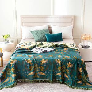 Boho Style Floral Print Travel Blanket, 1 Count Valentine's Day Soft Lightweight Bohemian Style Blanket for Sofa, Bed, Home Decoration, Gift for Her, Lightweight Throw Blanket