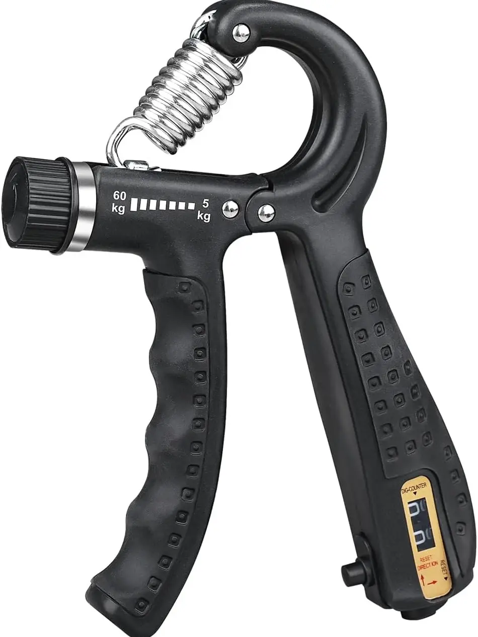 GA5003 Hand Grips Strengthener with Adjustable Resistance 5-60kg for Muscle Building and Injury Recovery, Black