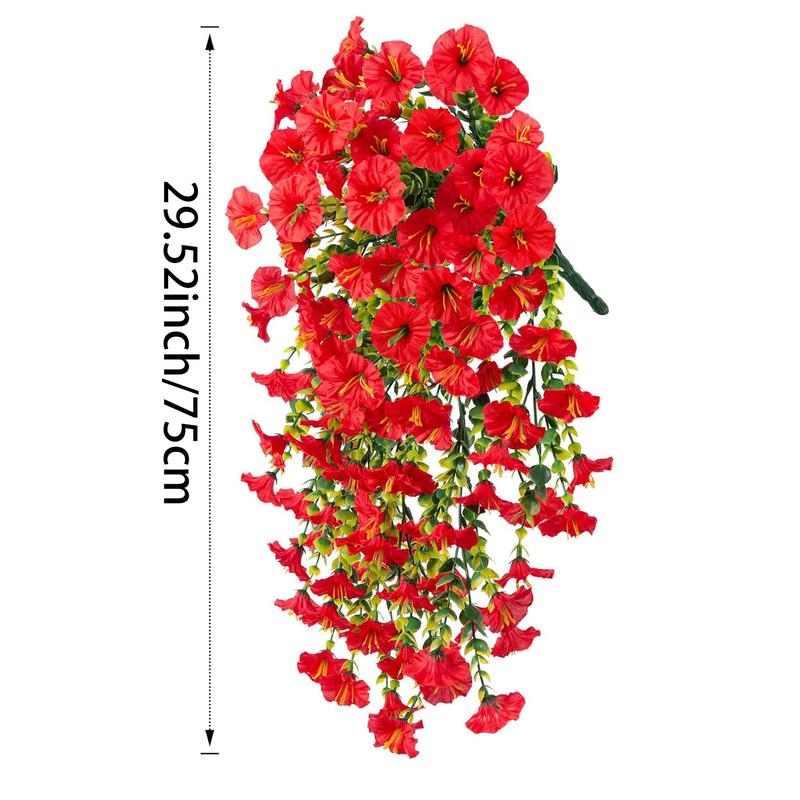 Artificial Morning Glory Vine, 2 Counts/set Fake Flower Vine, Decorative Flowers for Home Party Wedding Outdoor Yard Wall Hanging, Ornaments 4
