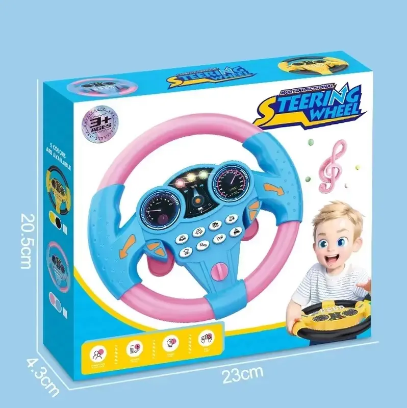 Infant Shining Simulation Steering Wheel Toys Children's Toy Kids Early Education Copilots Stroller Steering Wheel Vocal Toys 5