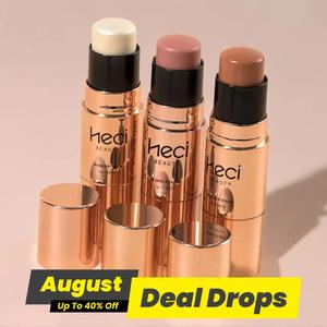 Long Lasting Matte Facial Makeup Set, 3pcs/set Professional Dewy Finish Makeup Stick Including Bronzer Contour Stick, Compact Highlighter Stick, Blush Stick, Comesitc Set, Flawless Smooth Cosmetic, Bronzing Sculpting Stick, Highlighter Makeup Palette