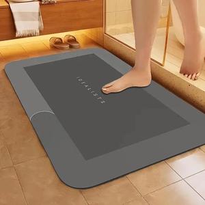 Non-slip Bath Mat, Soft Absorbent Floor Mat, Bathroom Mat, Diatomite Bathroom Mat, Suitable for Bathroom, Shower, Laundry Room, Bedroom, Living Room, Kitchen, Water Absorbent Mat