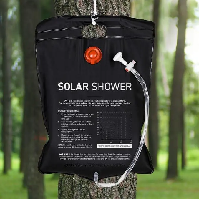 Portable Eco Friendly Outdoor Camping Hiking Travel Solar Shower 20L