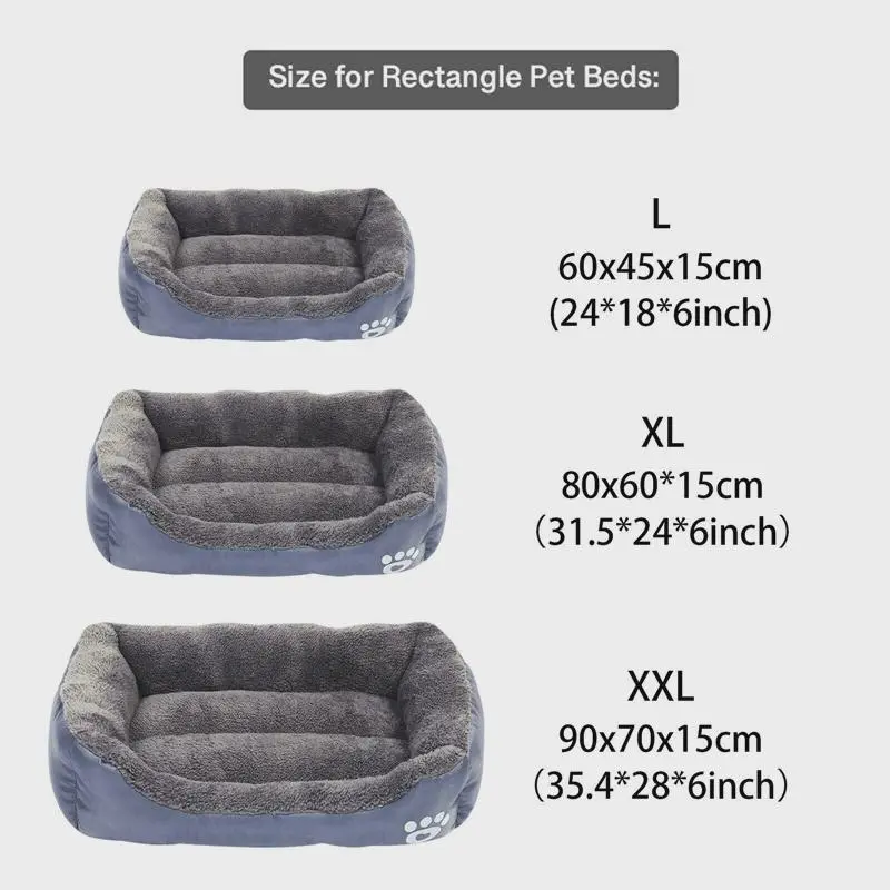 Soft Coral Fleece Pet Bed for Dogs and Cats - Waterproof Kennel for Autumn and Winter 1
