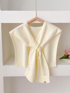 Women's Solid Color Knit Scarf, Fashionable Shawl for Fall & Winter, Casual Versatile Scarf for Women & Girls, Mother's Day Gift