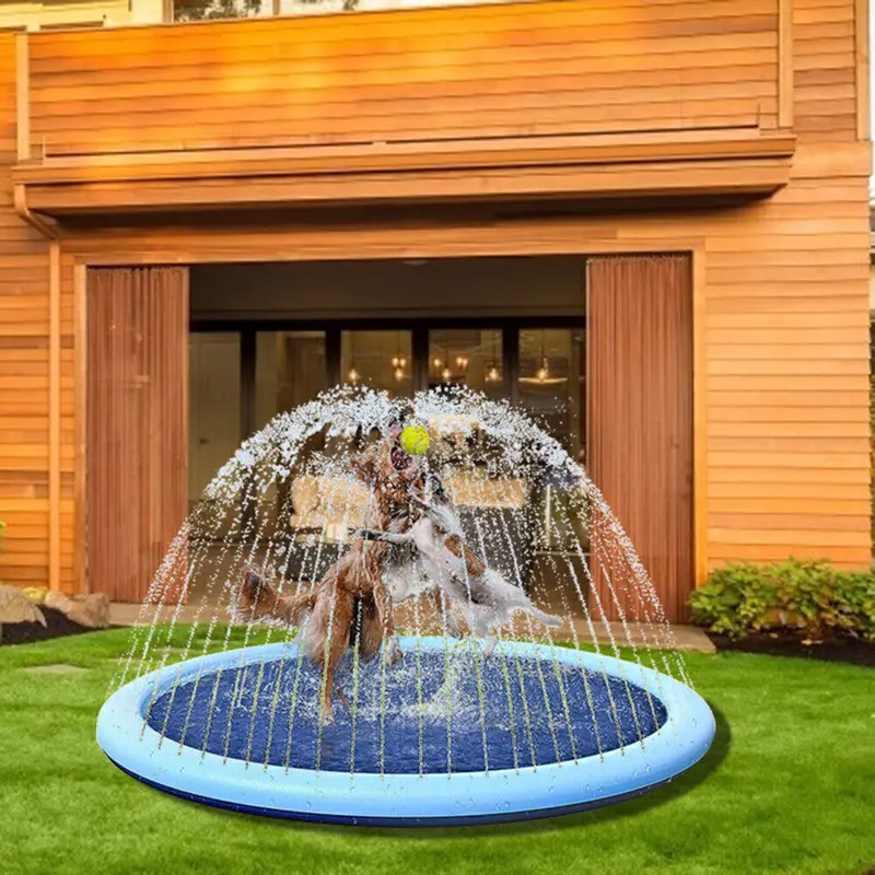 170CM Sprinkler Play Mat Water Toy Dog Pool Beach Splash Pad Game Centre Spray free shipping 7