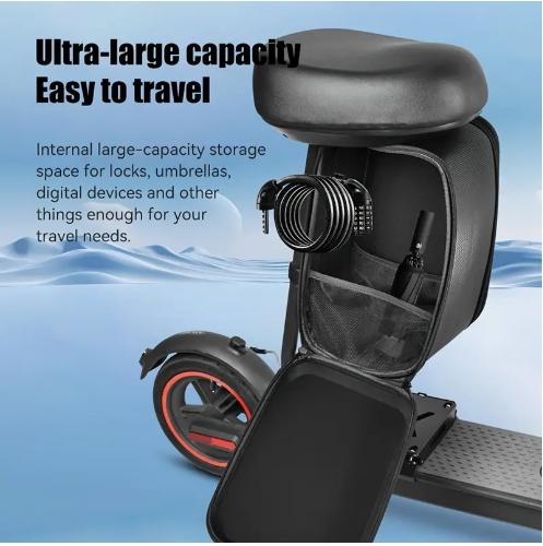 The upgraded multifunctional storage seat is suitable for NS-9400, 9500 electric scooters. The widened and thickened riding soft bag is comfortable and shock-absorbing. 7