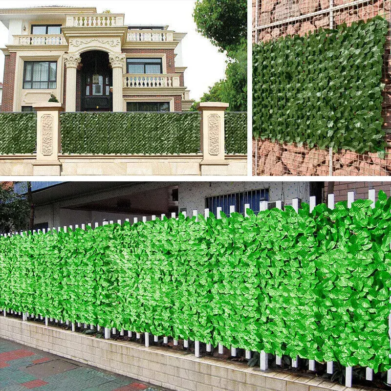 6M Artificial Hedge Fake Ivy Leaf Garden Fence Privacy Screening Roll Wall Panel 2