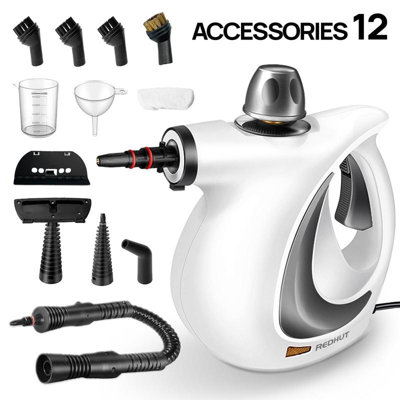 2500W Handheld Steam Cleaner - 15-Second Heat Up, 6 Pressure Settings, For Floors, Kitchen, Car, Grout