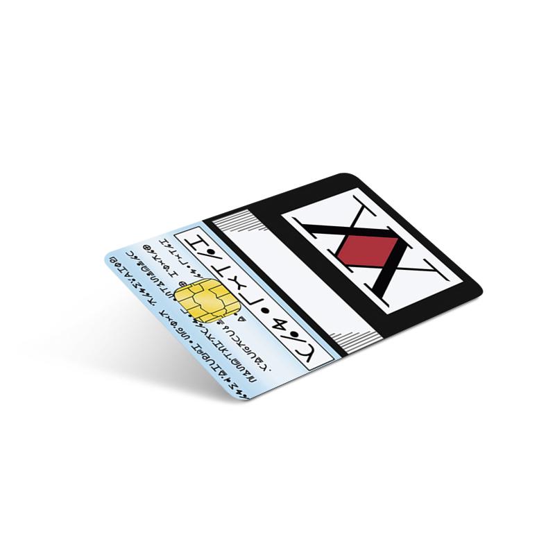 Product Introduction of Anime Hunter Licence Credit Card Skin, 4 Pack/Set, removable PVC card sticker, for debit cards, ID cards, Key cards, Card protector 2