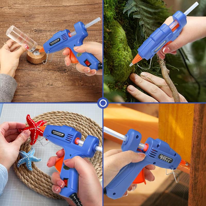 Product Introduction of Upgraded 20W Mini Hot Glue Gun with 30pcs 7mm x 130mm Glue Sticks – Fast Heating for DIY Crafts & Home Repairs 6
