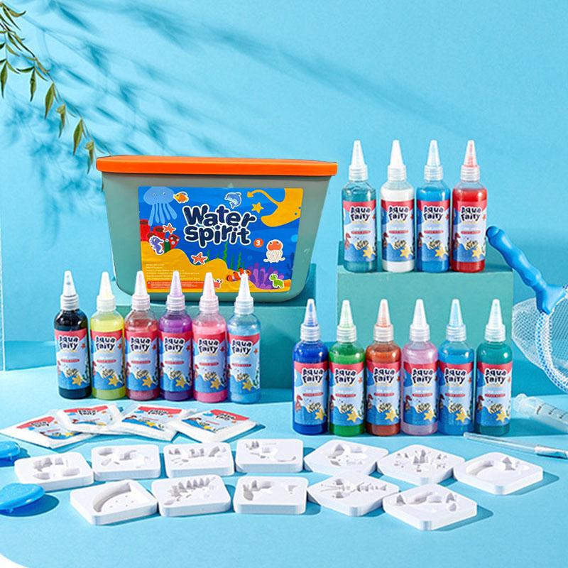 Magic Water Elf: Set De Gel Acuático Con 14 Colores, Cañas De Pescar Y Moldes – Juguete Creativo Para Niños Desde 3 Años