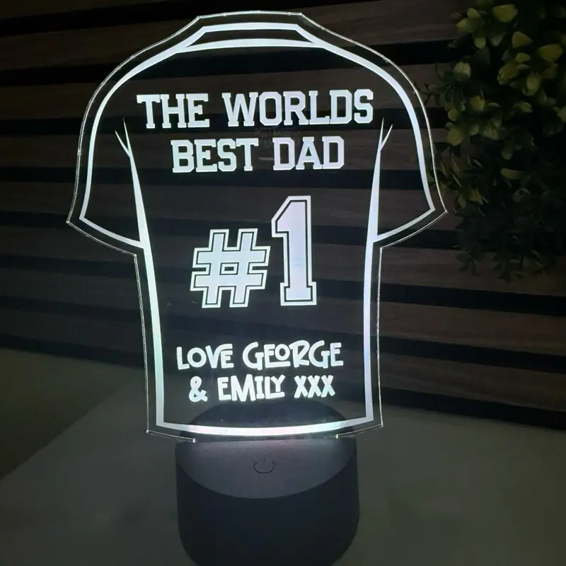 Personalised Father's Day Night Light, Night Light for a Dad, Father's Day Gift 0