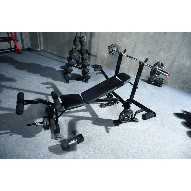 STRONGWAY™ Multi Gym - Adjustable Weight Bench with Barbell Rack (Foldable) 2