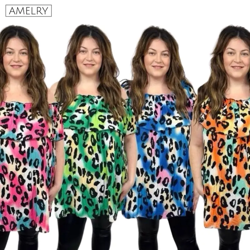 AMELRY Chiffon Leopard Top Size 14-26 0