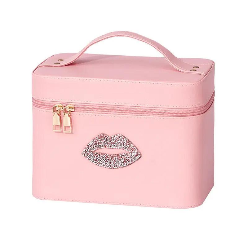 Cute Travel Makeup Bag Cosmetic Organizer Make up Case with Led Light Mirror UK~ 3
