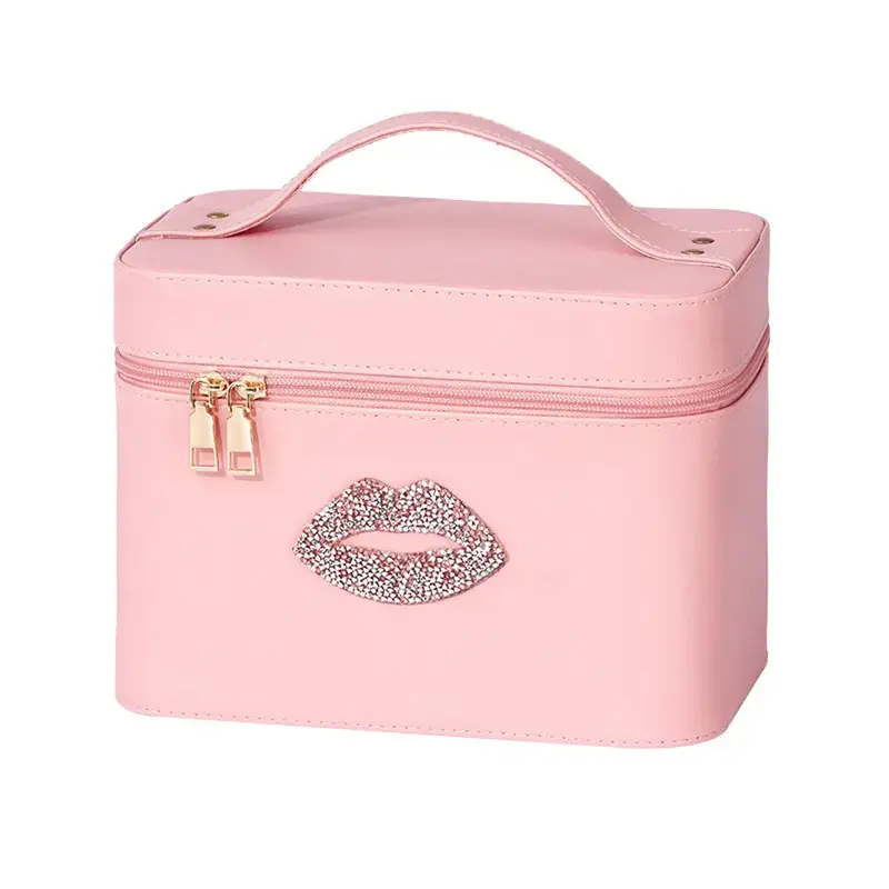 Cute Travel Makeup Bag Cosmetic Organizer Make up Case with Led Light Mirror UK~ 3